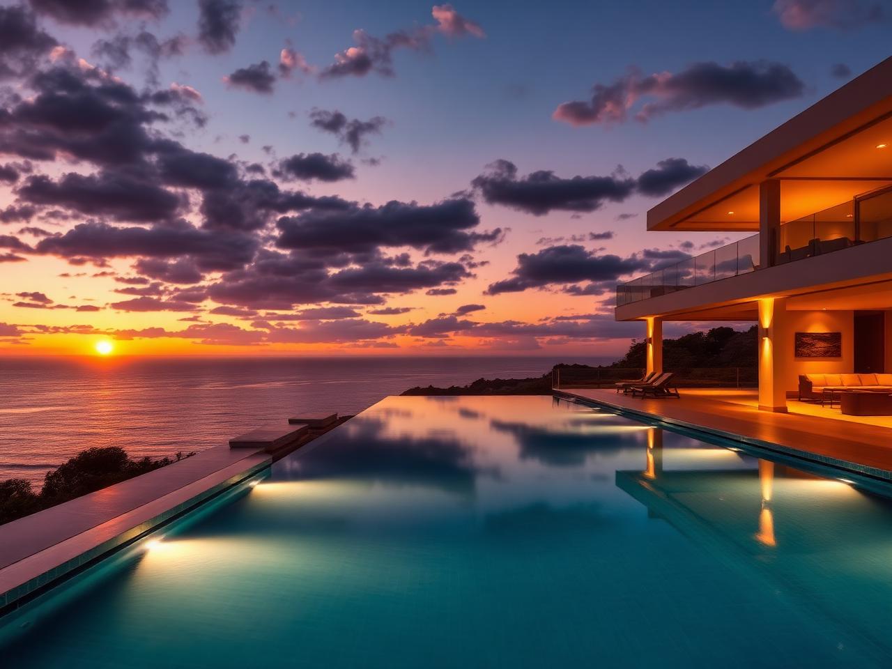 Mansion pool lifestyle